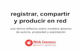 Sesión Think Commons: "Registrar, compartir y producir en Red. Deriva reflexiva sobre modelos abiertos"