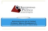 Universidad del Pacifico, MBA, Gestión de la Calidad, Mauro Rivadeneira