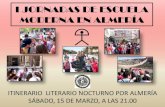 Itinerario literario nocturno por Almería. I Jornadas de Escuela Moderna en Almería. 14 y 15 de marzo de 2014