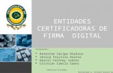 Entidades certificadoras de firma digital