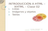 Introduccion a HTML - XHTML. Clase 02