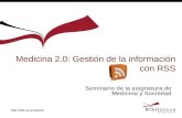 Medicina 2.0: Gestión de la información con RSS