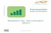 Fundación Tripartita Balance de resultados 2013