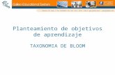 CreacióN De Objetivos Con La TaxonomíA De Bloom