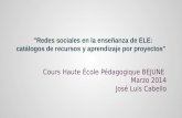 Catálogos de recursos ELE y Aprendizaje Basado en Proyectos
