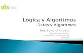 Lógica y Algoritmos 2. Datos y Algoritmos