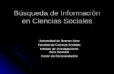 Busqueda de información en Ciencias Sociales