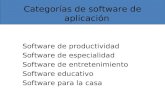 Categorías de software de aplicación