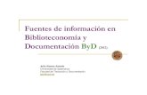 Fuentes de información en Biblioteconomía y Documentación