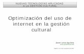 Optimización del uso de internet en la gestión cultural
