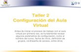 Taller 2 -  configuración del aula virtual