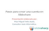 Pasos para crear una cuenta en Slideshare