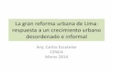 La gran reforma urbana de Lima