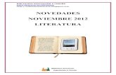 Novedades Literatura noviembre 2012