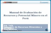 Manual de Evaluación de Recursos y Potencial Minero en el Perú