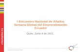 Semana Global del Emprendimiento 2011 Convencion Aliados Ecuador