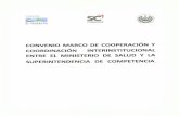 Convenio Marco de Cooperación y Coordinación Interinstitucional entre el MINSAL y SC
