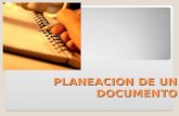 Planeacion de un documento