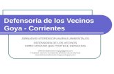 Defensoría de los Vecinos Goya - Corrientes
