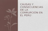Causas y consecuencias de la corrupción en el perú