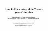 Una política integral de tierras para Colombia