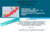 TECNICAS     DE    MEJORAMIENTO DE   LA   PRODUCTIVIDAD BASADAS EN LA MANO DE OBRA 4