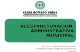Restructuracion administrativa municipal