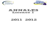 2011 2012 L1 semestre 1