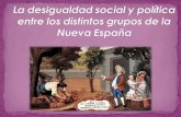 La desigualdad social y politica entre los distintos grupos de la nueva españa