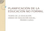 Planificación de la educación no formal