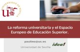 La reforma universitaria y el espacio europeo de educación superior