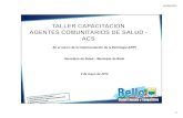 CAPACITACION AGENTES COMUNITARIOS DE SALUD