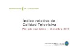 Índice de Calidad Televisiva (noviembre-diciembre 2011)