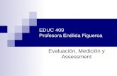 Medicion, Assessment Y Evaluacion Educ 409