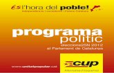 Programa Electoral de les Candidatures d'Unitat Popular 25N 2012