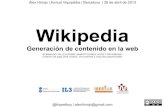 Wikipedia, la generación de contenido en la web