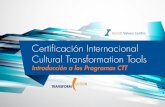 Certificación Internacional Cultural Transformation Tools. "Organizaciones impulsadas por Valores"
