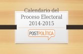 Calendario del Proceso Electoral 2014 2015
