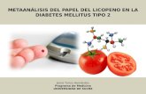 Metaanálisis del papel del licopeno en la diabetes mellitus tipo 2