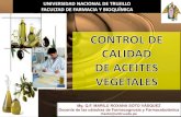 Control de Calidad de Aceites Vegetales por Q.F. Marilú Roxana Soto Vásquez