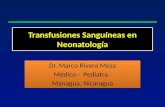 Transfusiones sanguíneas en neonatología