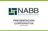 Presentación Corporativa NABB Julio 2014