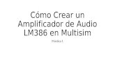 Cómo crear un amplificador de audio lm386en multisim en