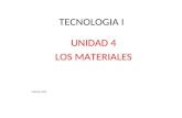 Tecnologia 1 unidad 4 materiales
