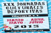 Progama XXX Jornadas Culturales-Deportivas Marzo-Junio 2013. Villarcayo