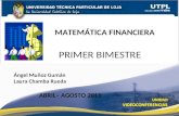MATEMÁTICAS FINANCIERAS ( I Bimestre Abril Agosto 2011)