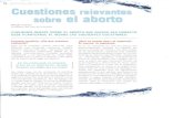 Cuestiones relevantes sobre el aborto