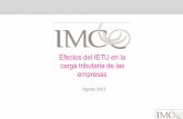 Gobiernos / Finanzas Públicas: Efectos del IETU en la carga tributaria de las empresas (2007)