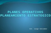 Planes Operativos. Planeamiento EstratéGico