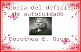 Teoría del défict del autocuidado de Dorothea E. Orem